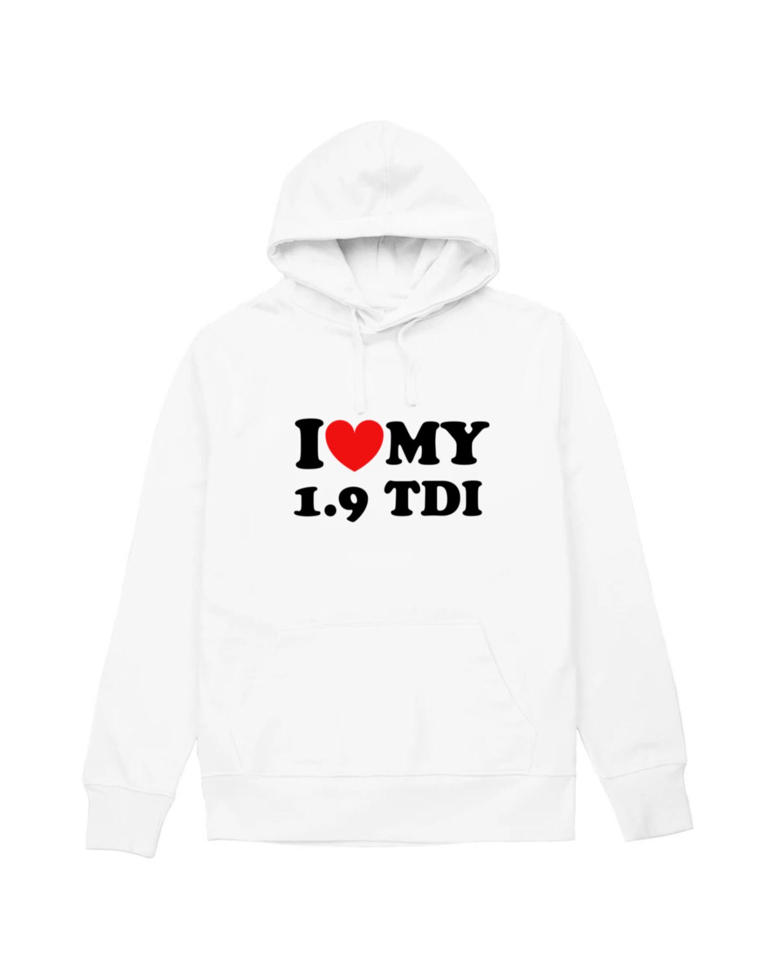 i love my 1.9tdi hoodie white pl