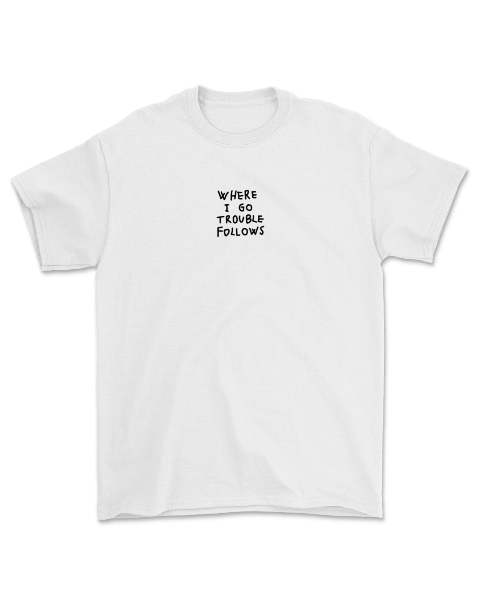 Where i go trouble follows Koszulki dla par 2-pack - obrazek 3