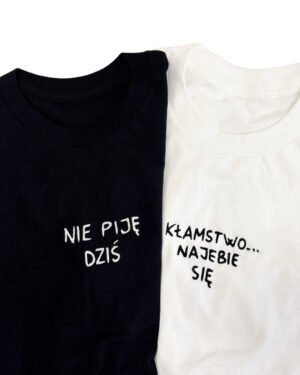 Nie piję dziś/ Kłamstwo... Koszulki dla par 2-pack