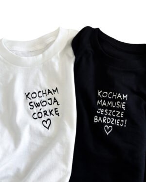 Kocham swoją córkę/ Kocham mamusię Koszulki dla par 2-pack