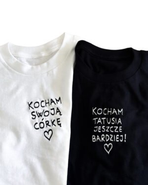 Kocham swoją córkę/ Kocham tatusia Koszulki dla par 2-pack