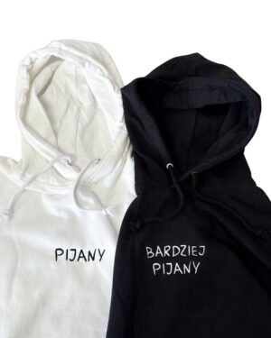 Pijany/ Bardziej pijany Bluzy dla par 2-pack
